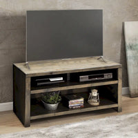 Meuble TV Bridgevine Home Joshua Creek 48 pouces pour TV jusqu'à 55 pouces, sans assemblage requis, finition Barnwood
