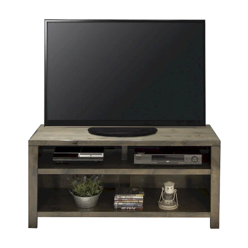 Meuble TV Bridgevine Home Joshua Creek 48 pouces pour TV jusqu'à 55 pouces, sans assemblage requis, finition Barnwood