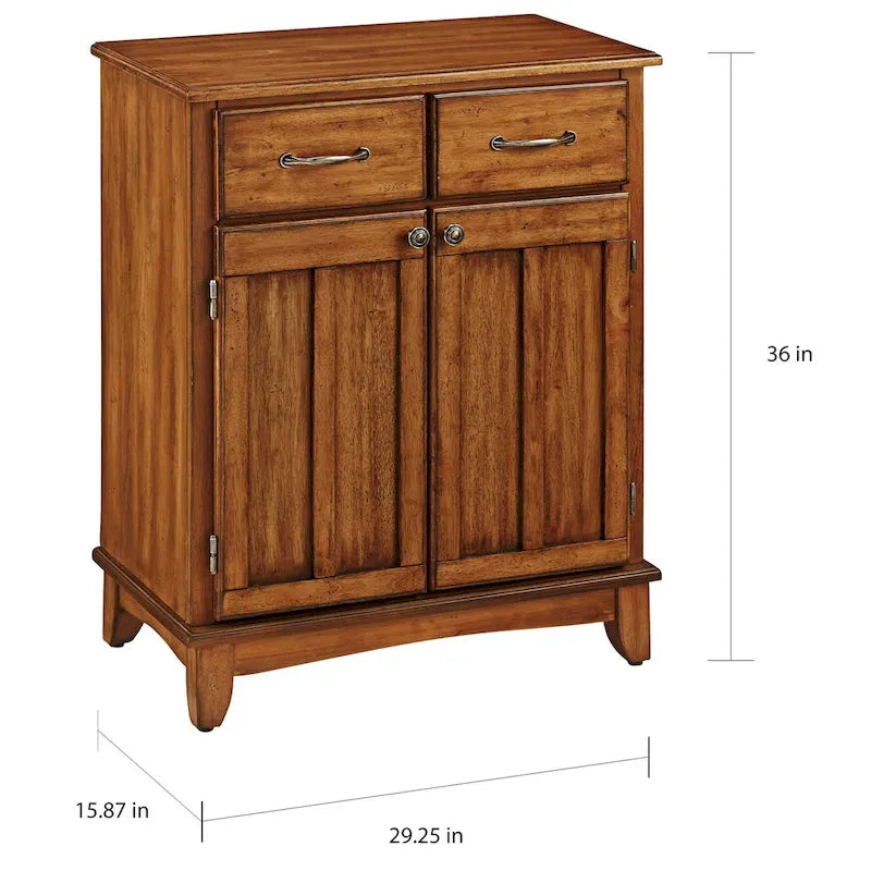 Buffet en chêne Narcisse Copper Grove avec plateau en bois