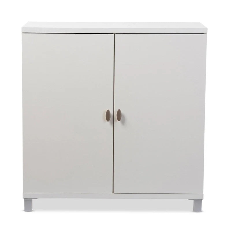 Buffet de rangement contemporain en bois blanc Marcy Baxton Studio