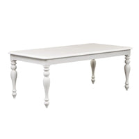 Ensemble de table rectangulaire Summer House blanc huître, 6 pièces