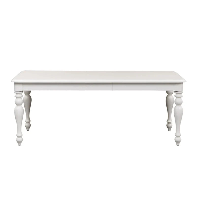 Ensemble de table rectangulaire Summer House blanc huître, 6 pièces