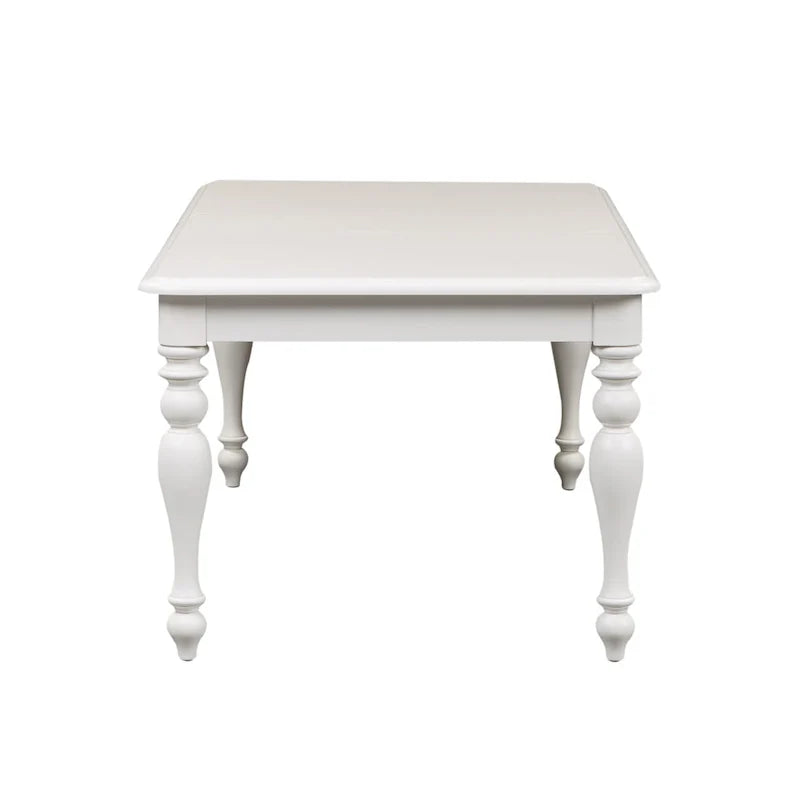 Ensemble de table rectangulaire Summer House blanc huître, 6 pièces