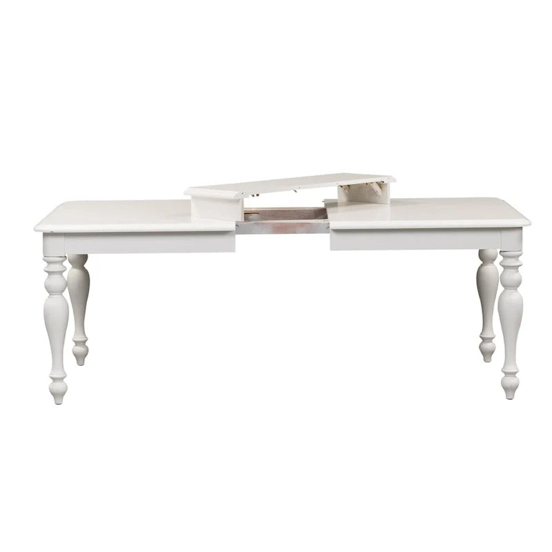 Ensemble de table rectangulaire Summer House blanc huître, 6 pièces
