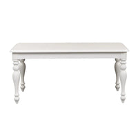 Ensemble de table rectangulaire Summer House blanc huître, 6 pièces