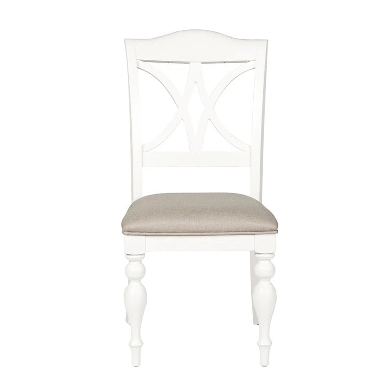 Ensemble de table rectangulaire Summer House blanc huître, 6 pièces