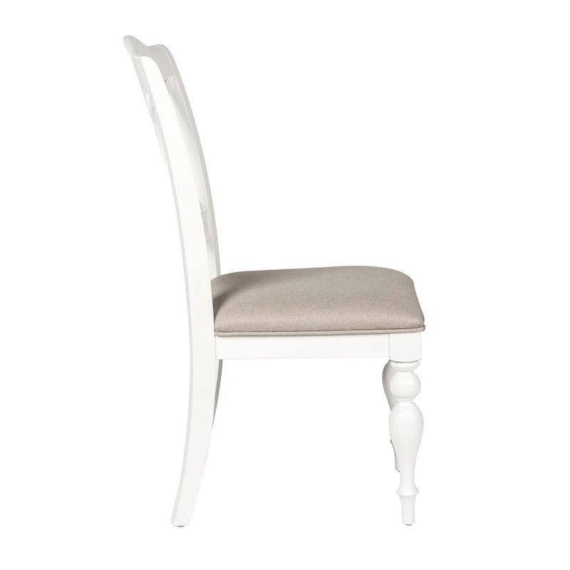 Ensemble de table rectangulaire Summer House blanc huître, 6 pièces