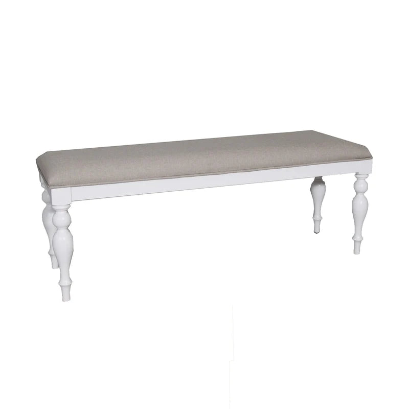 Ensemble de table rectangulaire Summer House blanc huître, 6 pièces