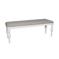 Ensemble de table rectangulaire Summer House blanc huître, 6 pièces