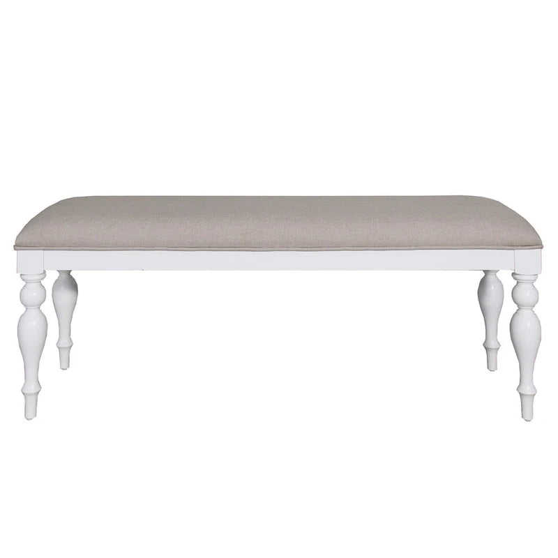 Ensemble de table rectangulaire Summer House blanc huître, 6 pièces