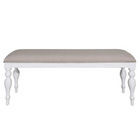 Ensemble de table rectangulaire Summer House blanc huître, 6 pièces
