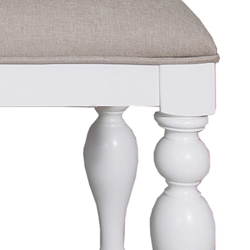 Ensemble de table rectangulaire Summer House blanc huître, 6 pièces