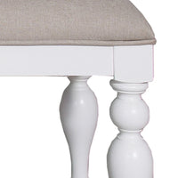 Ensemble de table rectangulaire Summer House blanc huître, 6 pièces
