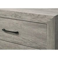 Jan Ensemble de chambre plateforme rustique gris 6 pièces