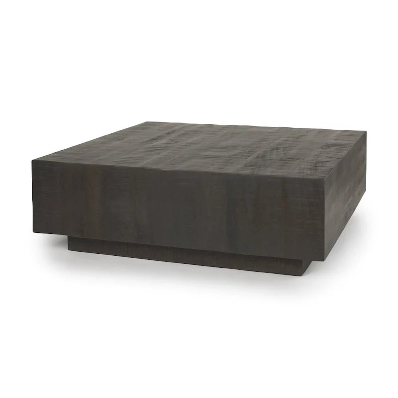 Table basse flottante carrée en bois massif Hayden