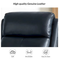 Lot de 2 Fauteuils Inclinables Pivotants à Bascule FrancoModern en Cuir Véritable avec Clous Décoratifs par HULALA HOME
