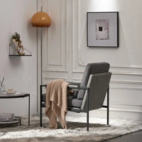 Chaise de loisirs moderne à armature en fer simple