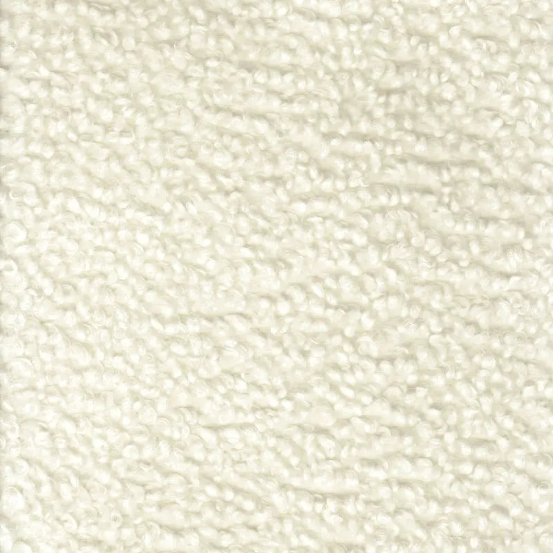 HomePop - Fauteuil pivotant en forme de tonneau rond, sherpa blanc