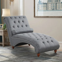 Méridienne d'Intérieur Moderne sans Accoudoirs en Velours avec 1 Coussin Traversin