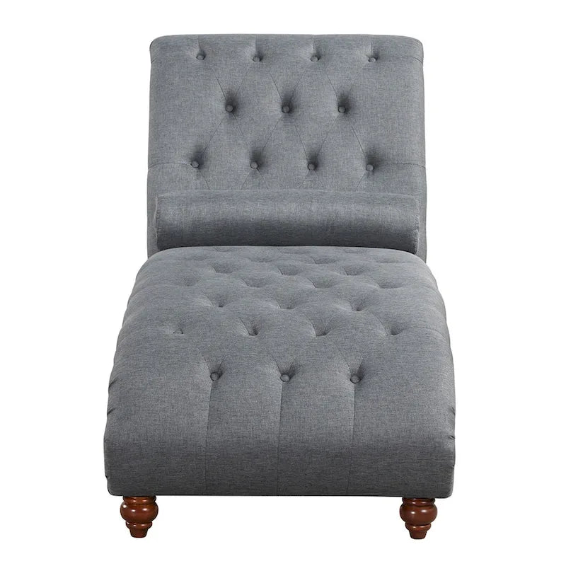 Méridienne d'Intérieur Moderne sans Accoudoirs en Velours avec 1 Coussin Traversin