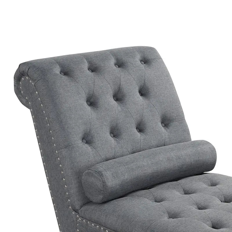 Méridienne d'Intérieur Moderne sans Accoudoirs en Velours avec 1 Coussin Traversin