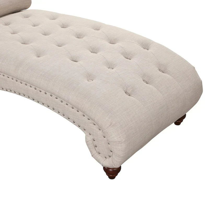 Méridienne d'Intérieur Moderne sans Accoudoirs en Velours avec 1 Coussin Traversin