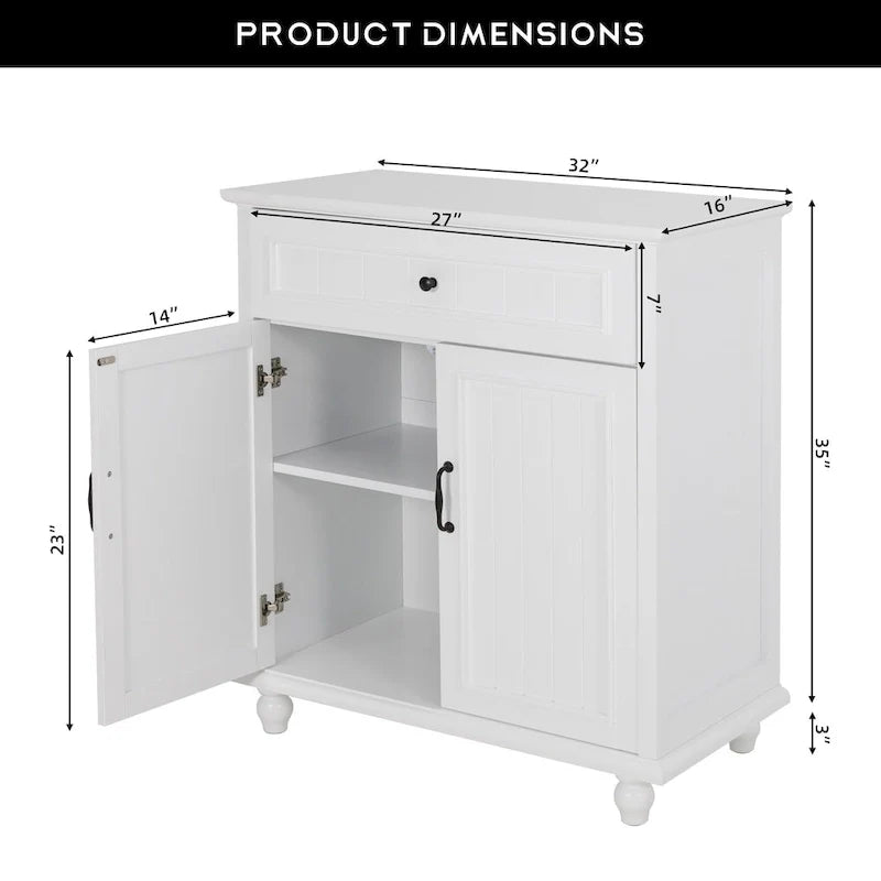 Buffet bahut de rangement pour cuisine avec tiroirs et portes, table console