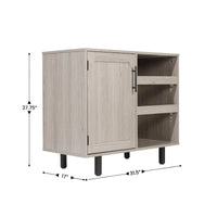 Meuble d'appoint et meuble bar avec rangements ouverts et fermés