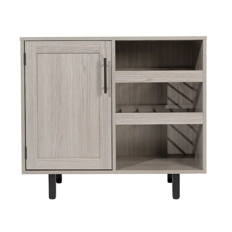 Meuble d'appoint et meuble bar avec rangements ouverts et fermés