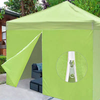InstaHibit Fermeture éclair de paroi latérale universelle UV30+ compatible avec auvent 10x10ft, pique-nique, 1 pièce, Vert