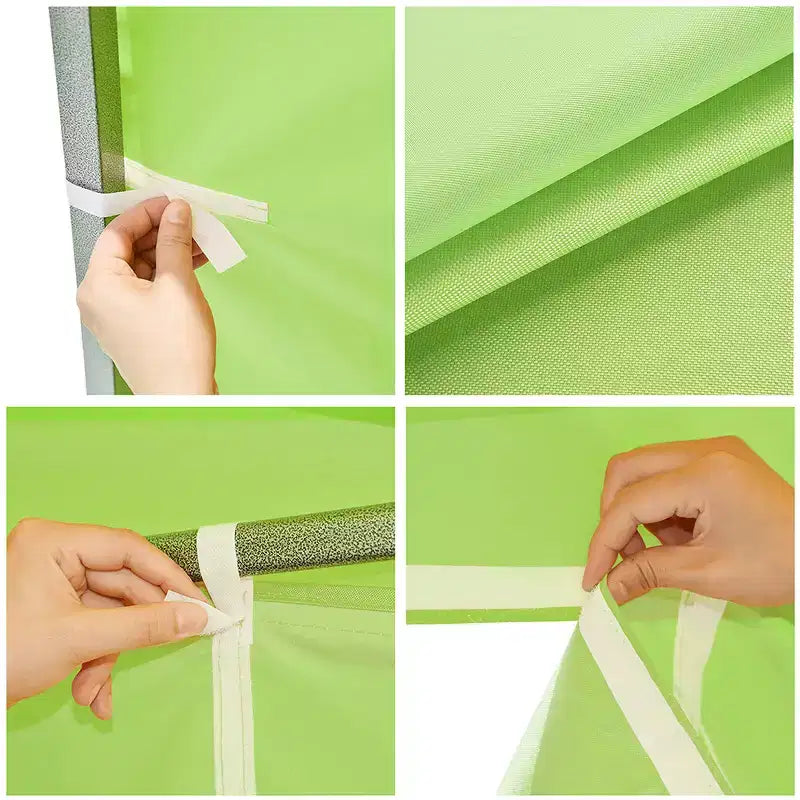 InstaHibit Fermeture éclair de paroi latérale universelle UV30+ compatible avec auvent 10x10ft, pique-nique, 1 pièce, Vert