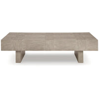 Table basse Signature Design by Ashley Jorlaina brun grisâtre clair - 60 L x 35 P x 16 H