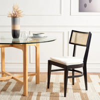 Chaise de salle à manger en cannage SAFAVIEH Opha - 18 L x 23 P x 35 H - 18Lx23Px35H