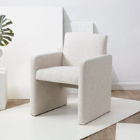 SAFAVIEH Couture Gunna Fauteuil en lin - 26 L x 25 P x 33 H - 26Lx25Px33H