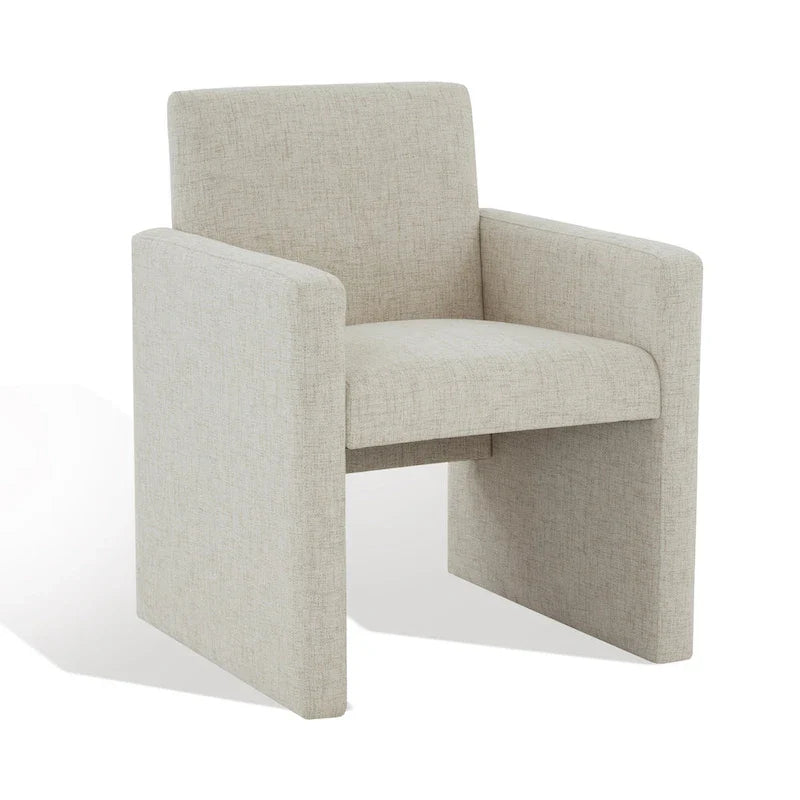 SAFAVIEH Couture Gunna Fauteuil en lin - 26 L x 25 P x 33 H - 26Lx25Px33H