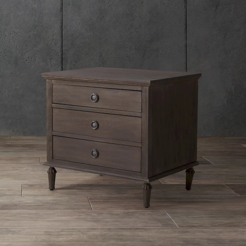 Table de chevet SAFAVIEH Couture Firyal en bois à 3 tiroirs