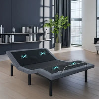 Sommier réglable Idealbase avec 3 vitesses de massage des pieds, inclinaison de la tête et des pieds, télécommande sans fil