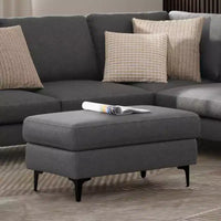 Ottoman WyndenHall Lana de style Mid-Century en tissu haute performance