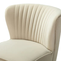 Monica - Fauteuil d'appoint confortable sans accoudoirs pour salon avec dossier capitonné et pieds métalliques par HULALA HOME