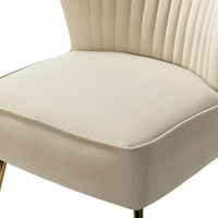 Monica - Fauteuil d'appoint confortable sans accoudoirs pour salon avec dossier capitonné et pieds métalliques par HULALA HOME