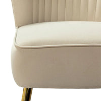 Monica - Fauteuil d'appoint confortable sans accoudoirs pour salon avec dossier capitonné et pieds métalliques par HULALA HOME