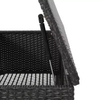Meuble de rangement d'extérieur en osier GDFStudio Sandy, gris/noir
