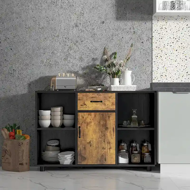 Buffet style ferme Costway bar à café meuble classeur console - 48 x 16 x 31,5 (L x P x H)