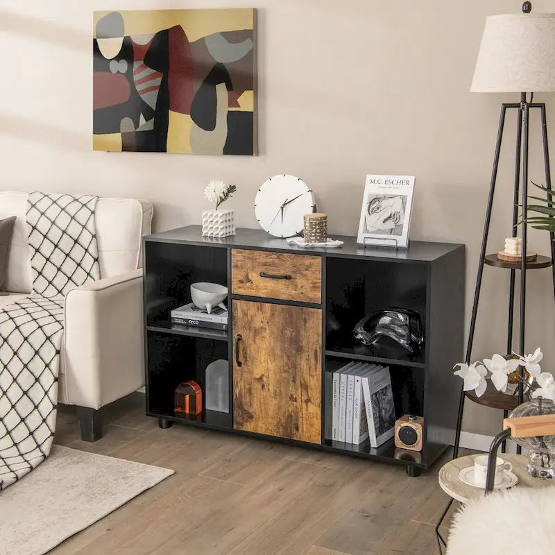 Buffet style ferme Costway bar à café meuble classeur console - 48 x 16 x 31,5 (L x P x H)