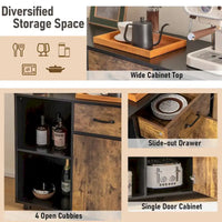 Buffet style ferme Costway bar à café meuble classeur console - 48 x 16 x 31,5 (L x P x H)