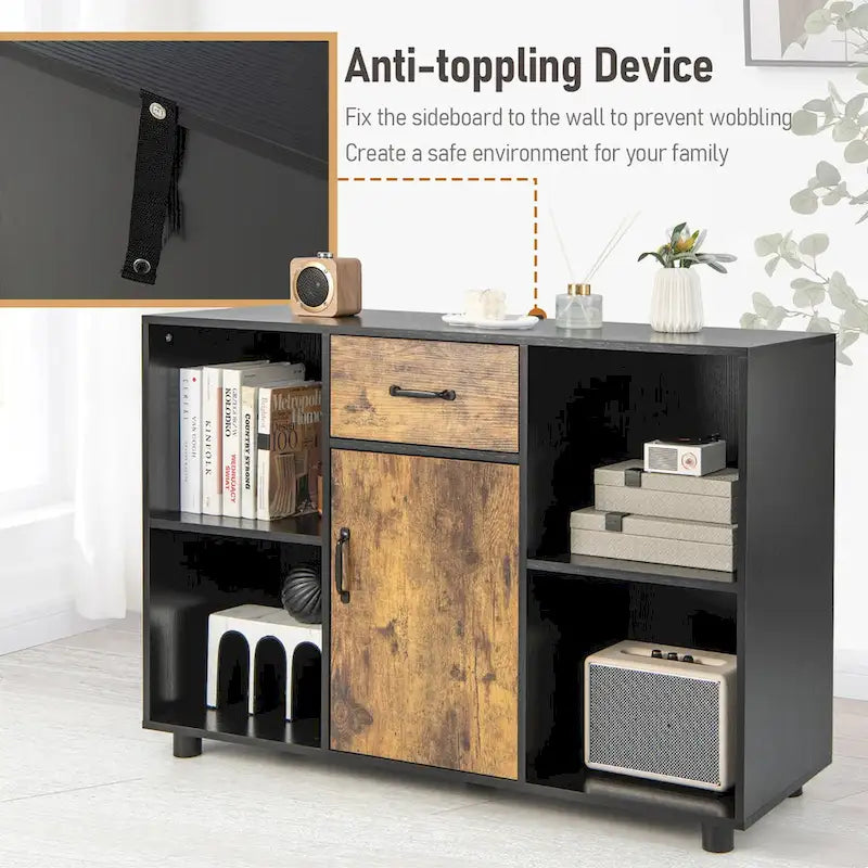 Buffet style ferme Costway bar à café meuble classeur console - 48 x 16 x 31,5 (L x P x H)