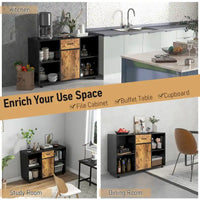 Buffet style ferme Costway bar à café meuble classeur console - 48 x 16 x 31,5 (L x P x H)