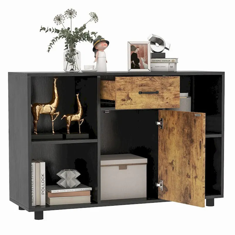Buffet style ferme Costway bar à café meuble classeur console - 48 x 16 x 31,5 (L x P x H)