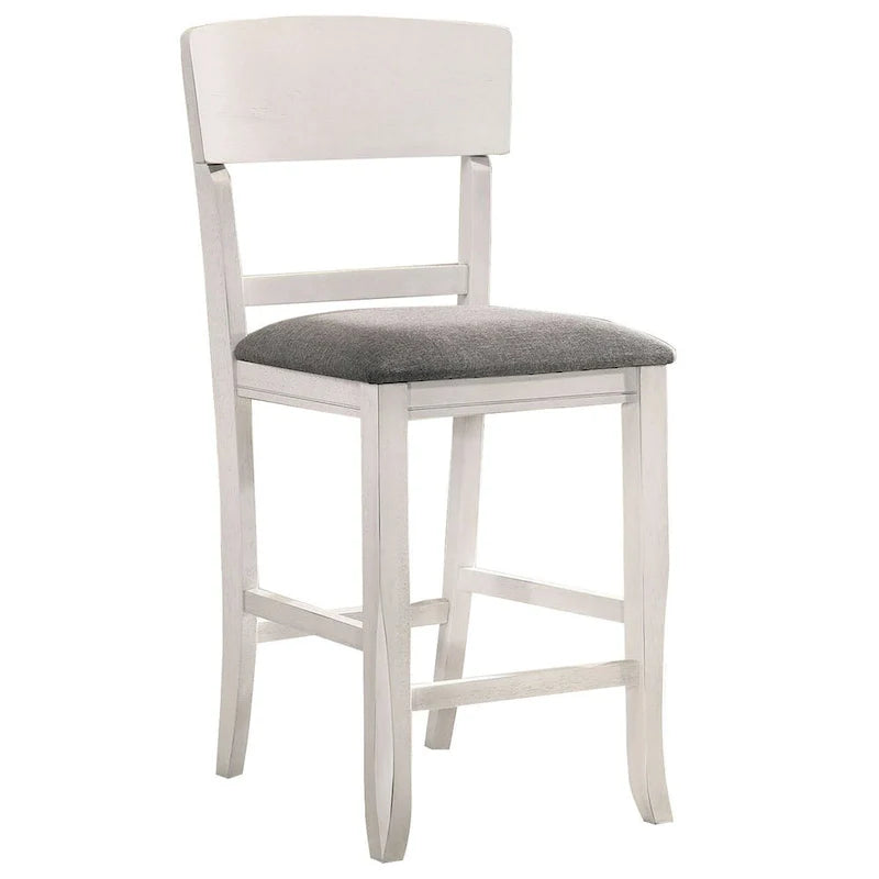 Chaise hauteur comptoir en bois avec dossier incurvé, lot de 2 - 18,5 L x 20,5 l x 40 H