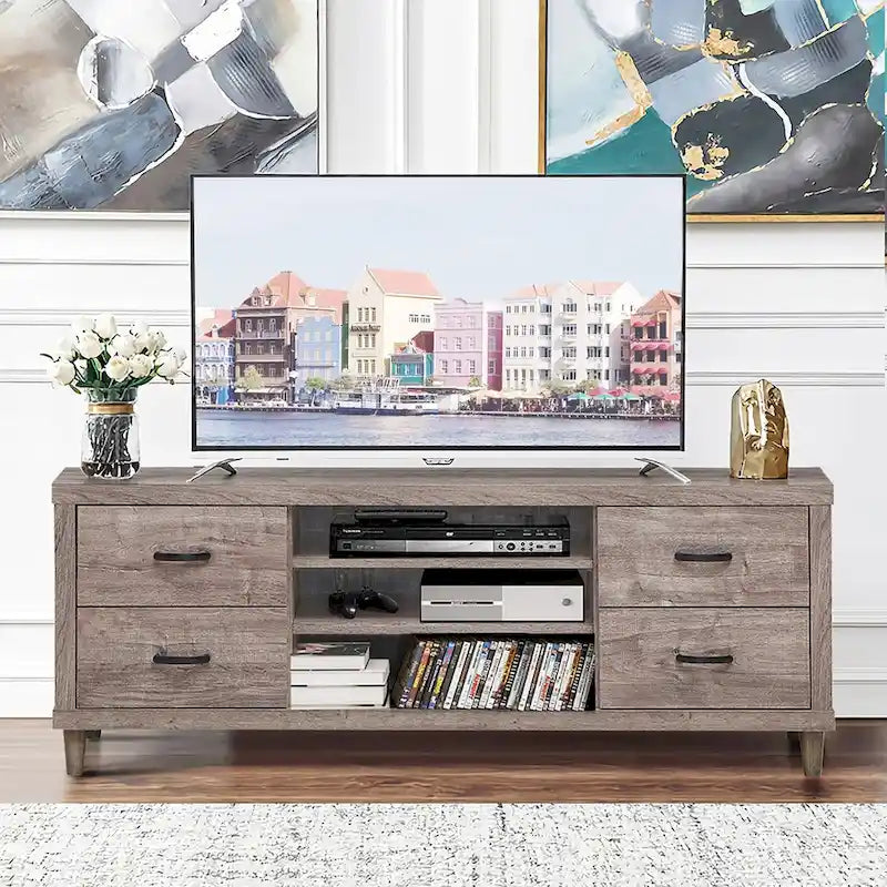 Meuble TV Costway pour TV jusqu'à 65 avec rangement - Voir détails